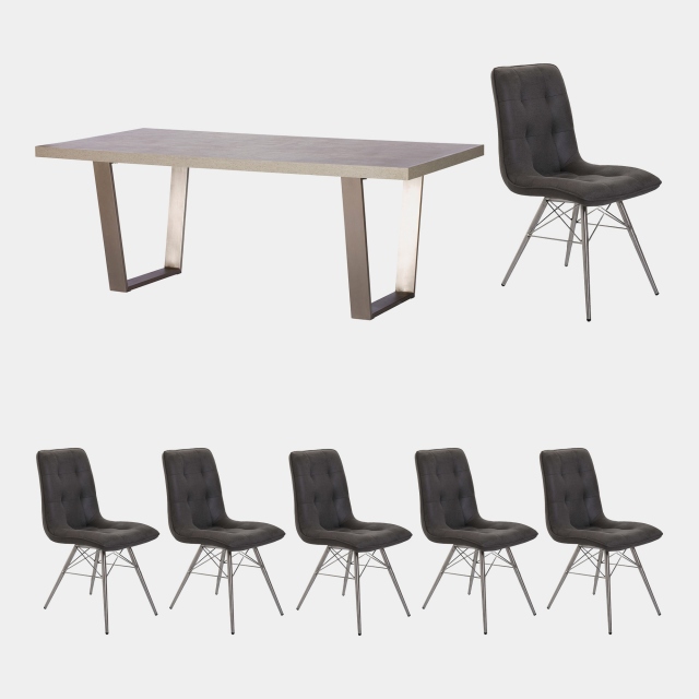 Dining Table & 6 Aston Chairs - Amarna