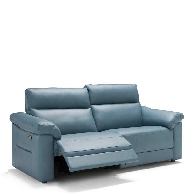 3 Seat 2 Power Recliners Sofa In Leather - Fiorano