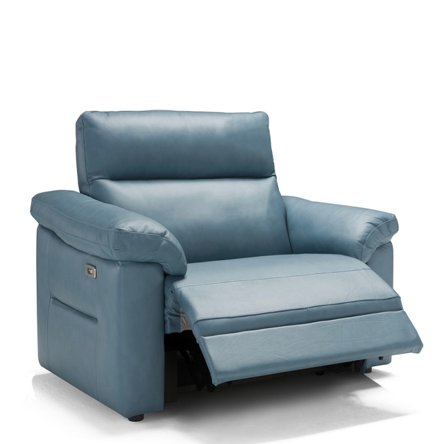 Power Recliner Armchair In Leather - Fiorano