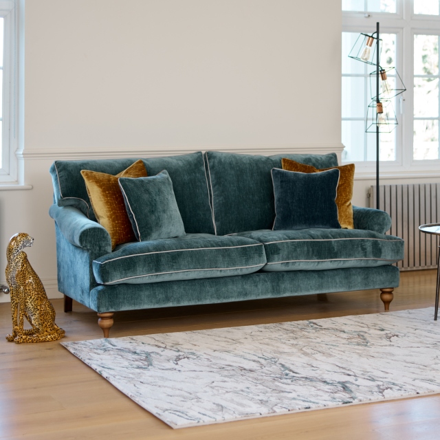 2 Seat Cushion Back Sofa In Fabric - Cumbria