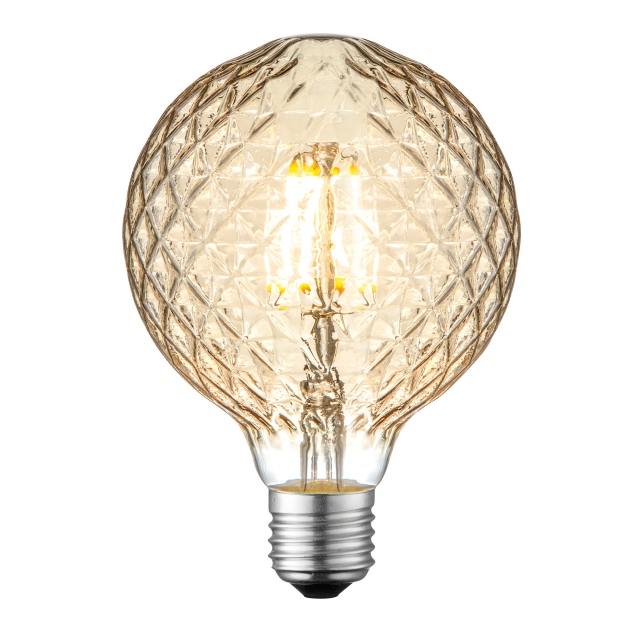 LED ES Lattice Amber Light Bulb - Globe