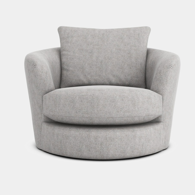 Midi Swivel Chair In Fabric - Riva