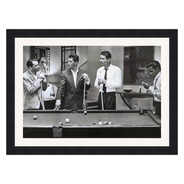 Framed Print - Rat Pack Playing Pool