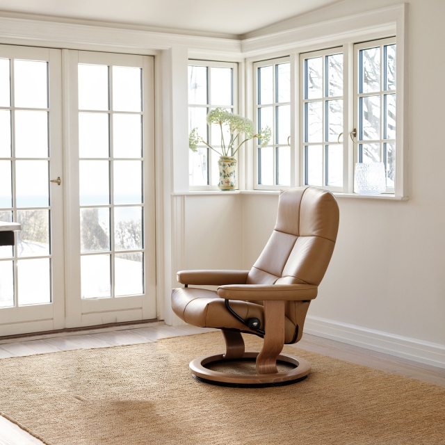Chair With Classic Base In Leather - Stressless David