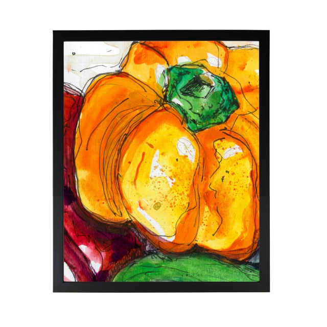 Framed Print by Della Doyle - Bell Pepper Yellow Small