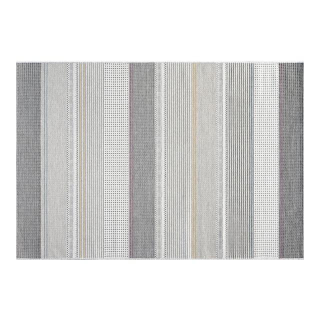 098-0037 9010-96 Stripe Grey/Multi - Brighton Rug