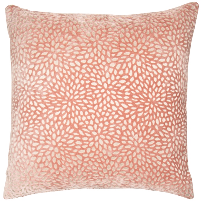 Small Blush Velvet Cushion - Floral