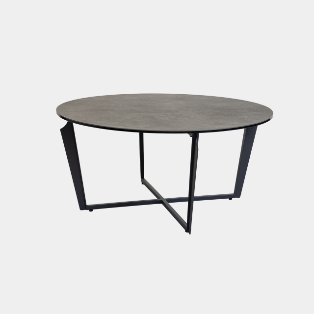 90cm Round Coffee Table Ceramic Top - Benito