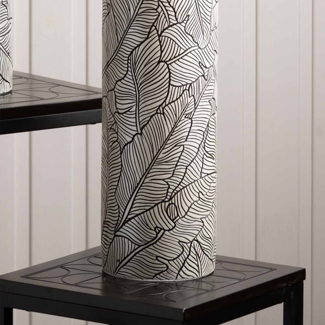 Tall Vase - Leaf Print