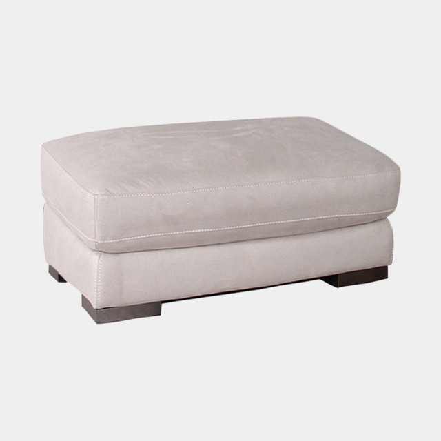 Footstool In Leather - Caruso