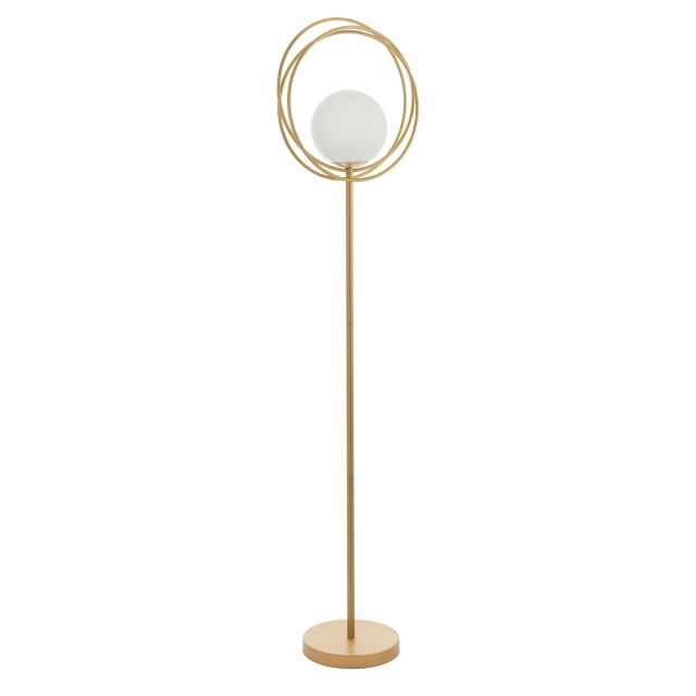 Brushed Gold Floor Lamp - Hoops