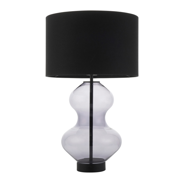 Black Glass Touch Table Lamp - Contour