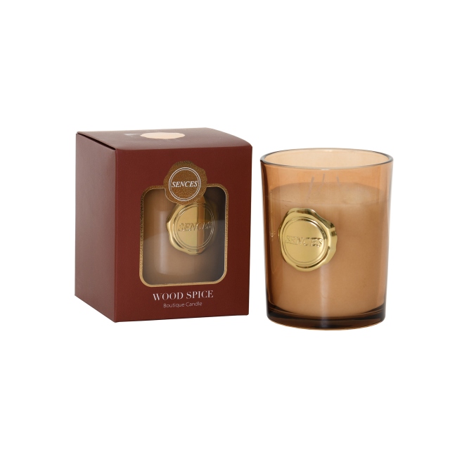 Premium Luxury Wood Spice Scented Candle - Sences