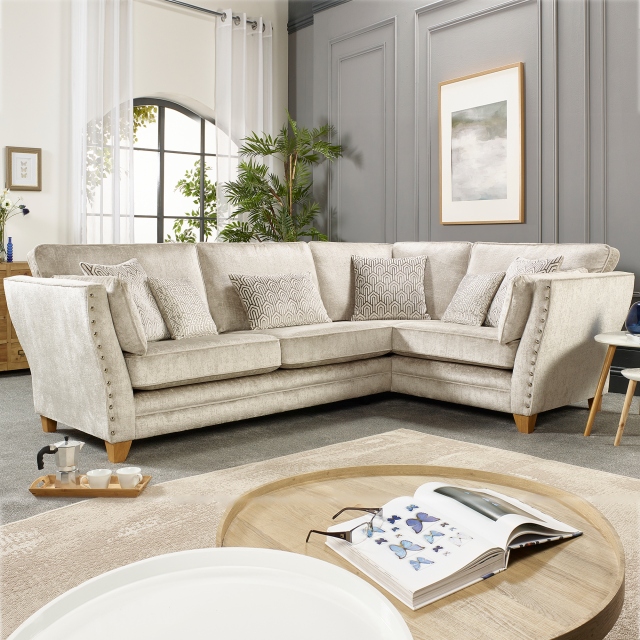 High Back Large Corner Group Sofa In Fabric Solo - Jessica