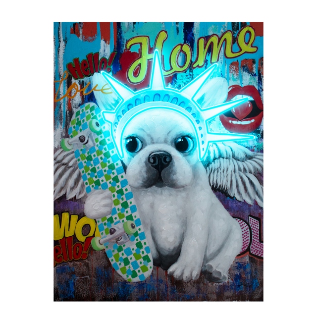 Liberty Dog - Neon Wall Art