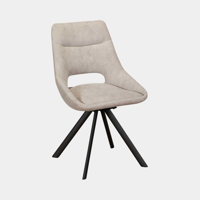 Swivel Dining Chair In Light Grey Fabric - Murphy