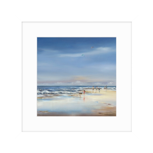 Framed Print by Caroline Richmond - Dipping Our Toes