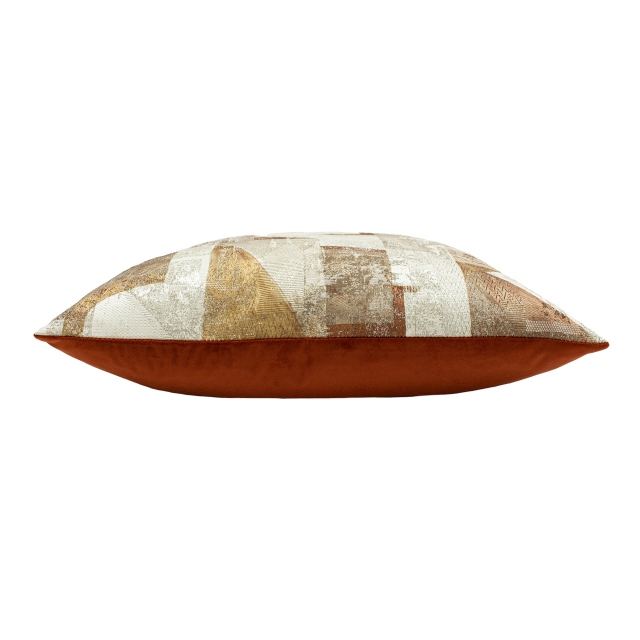 Medium Orange Jaquard Woven Cushion - Neutra