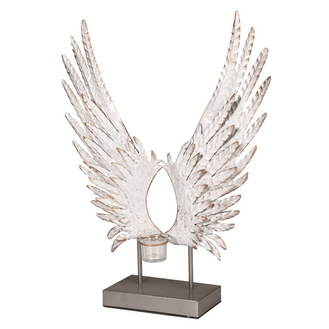 Angelic Metal Wings Tealight Holder