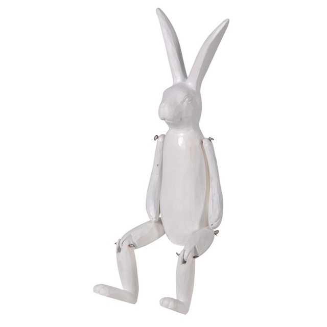 Wooden Effect Sculpture - Rabbit