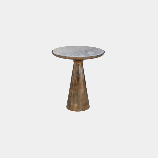 46Øcm Low Side Table In Brushed Gold - Anderson