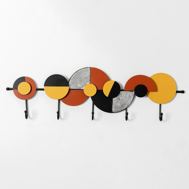 Metal Art - Coat Rack Semicircles Multi Colour