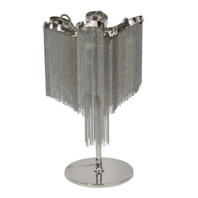 Chain Silver Table Lamp - Roxy