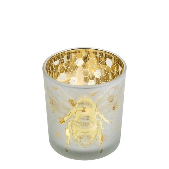 Tealight Candle Holder - Glass Bee