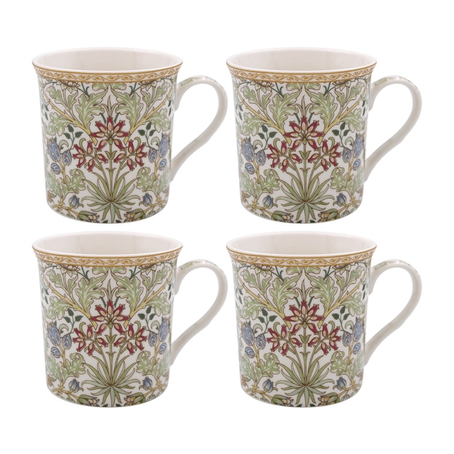 Set of 4 Breakfast Mugs - Hyacinth