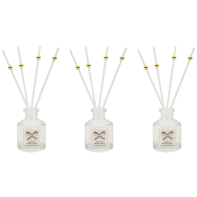 Set of 3 Oud & Bergamot Reed Diffuser - Boutique