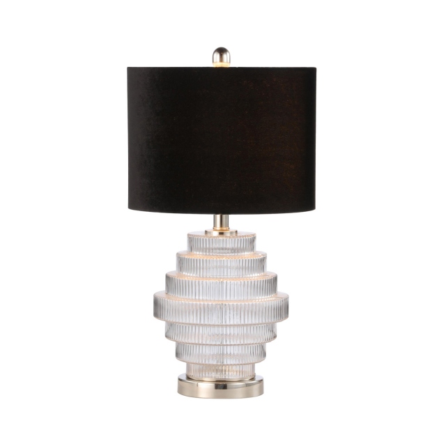 Silver Glass Table Lamp - Cordial