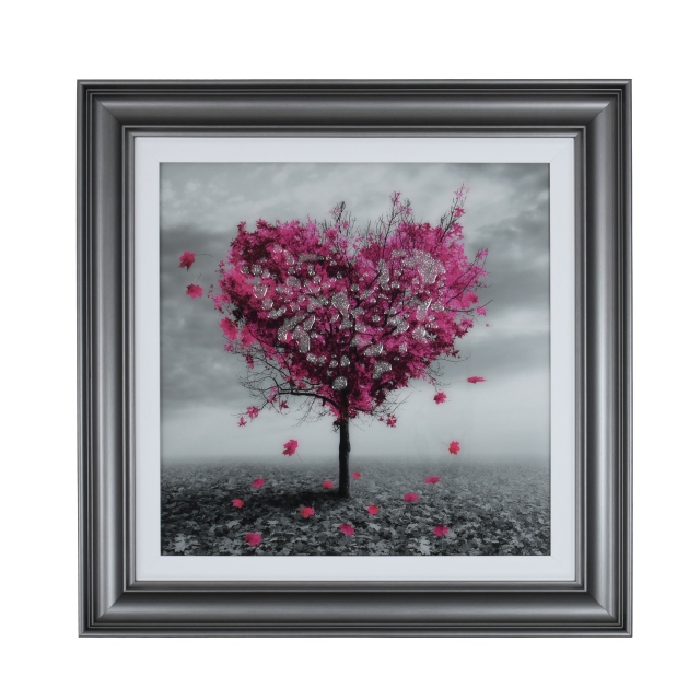 Framed Print - Autumn Tree Pink