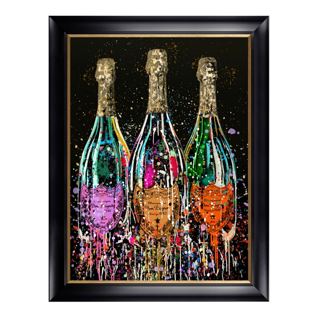 Framed Print by Pop and Toast - Trio of Bottles