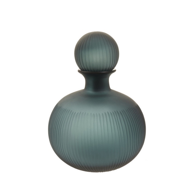 Blue Round Bottle Vase - Hira