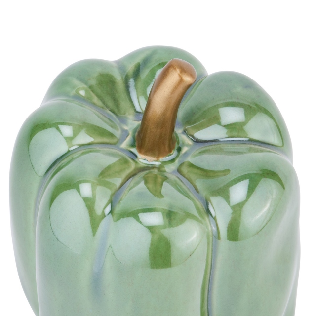 Green Ceramic Sculpture - Pepper
