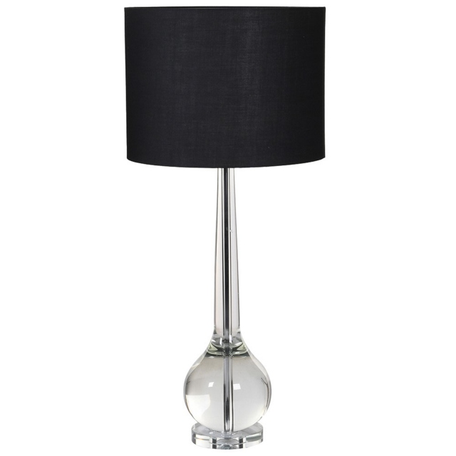 Glass Black Table Lamp - Rocker
