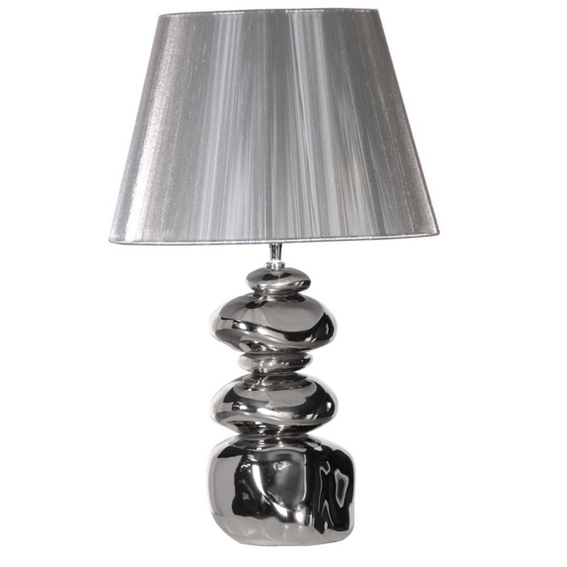 Pebble Chrome Table Lamp - Stacked