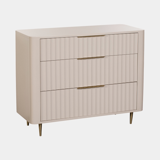 3 Drawer Chest High Gloss Finish - Lille
