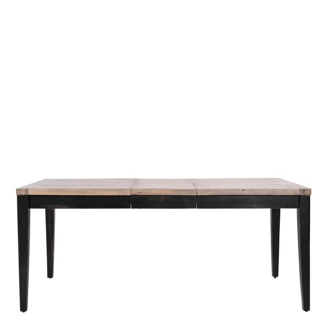 140cm Ext. Dining Table Reclaimed/Black Wash Finish - Highgate
