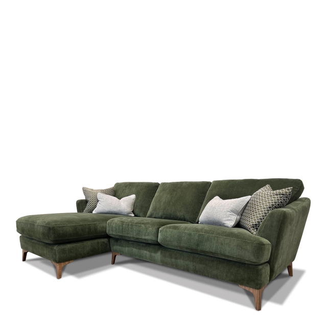 Small LHF Chaise Sofa In Fabric - Mason