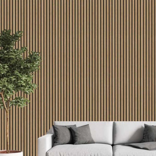 Natural Oak - Decorative Acoustic Slat Wall Panel