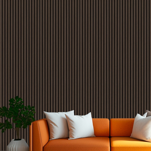 Dark Oak - Decorative Acoustic Slat Wall Panel