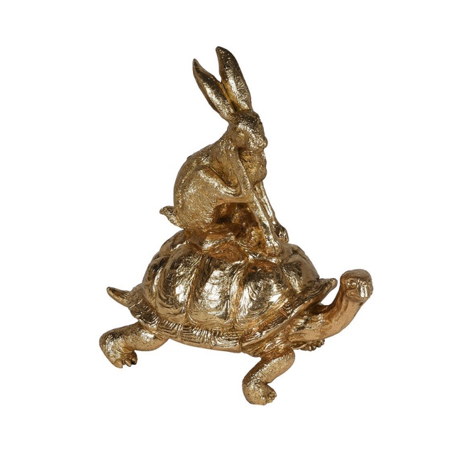 Hare & Tortoise Sculpture - Dream Team