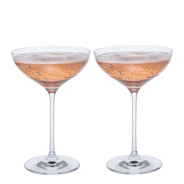 Set of 2 Cocktail Saucers - Dartington Glitz