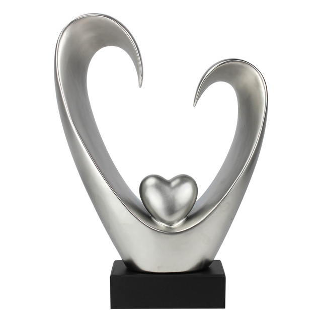 Silver Sculpture - Heart