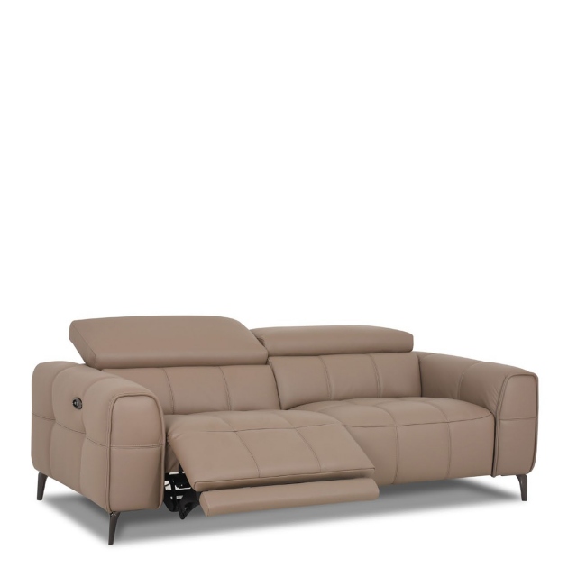 2.5 Seat Compact 2 Power Recliner Sofa In Leather - Panamera