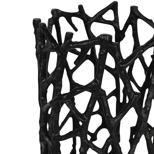 Black Sculpture Vase - Twig