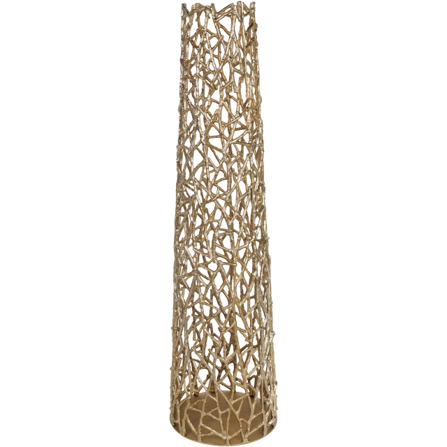 Gold Sculpture Floor Vase - Twig