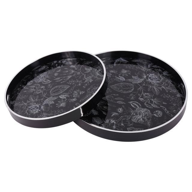 Set of 2 Floral Print Trays - Laura Ashley Louise
