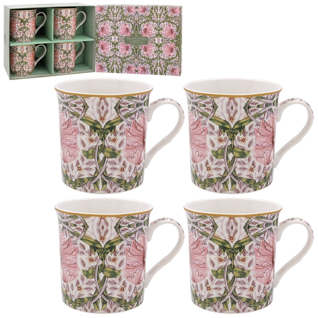 Set of 4 Pimpernel Mugs - William Morris